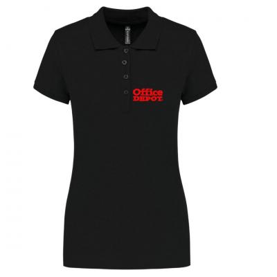 k255 Polo piqué MC femme Noir