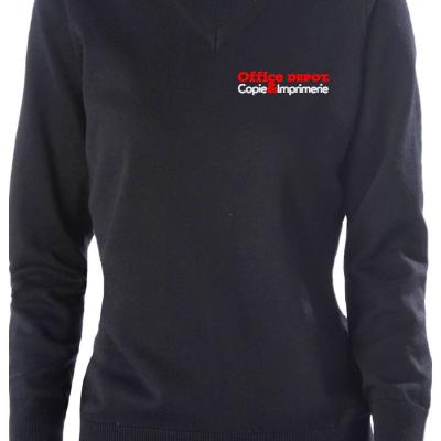 K966 Pull femme col V - COPIE&IMPRIM